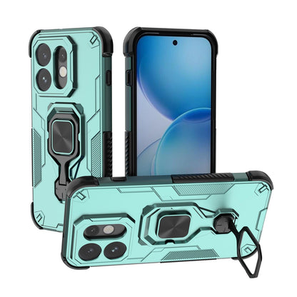 For OPPO Reno16 5G Global Metal Kickstand TPU Hybrid PC Phone Case - Green - EDA008532902D