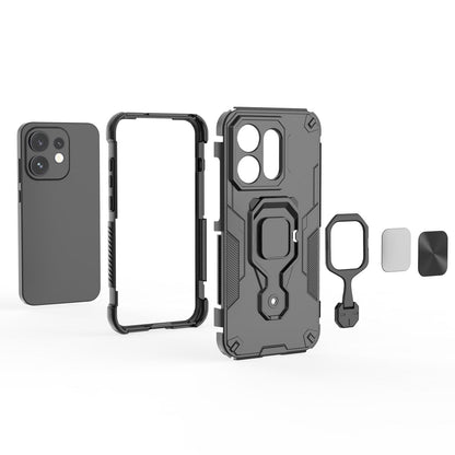 For OPPO Reno16 5G Global Metal Kickstand TPU Hybrid PC Phone Case - Green - EDA008532902D