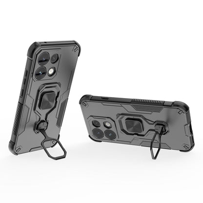 For OPPO Reno16 F 5G Metal Kickstand TPU Hybrid PC Phone Case - Black - EDA008532904A