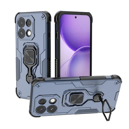 For OPPO Reno16 F 5G Metal Kickstand TPU Hybrid PC Phone Case - Blue - EDA008532904C
