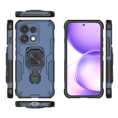 For OPPO Reno16 F 5G Metal Kickstand TPU Hybrid PC Phone Case - Blue - EDA008532904C