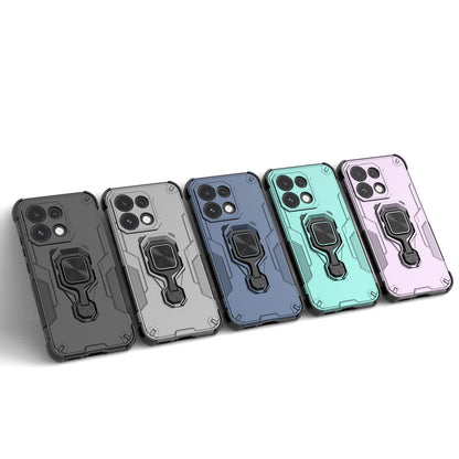 For OPPO Reno16 F 5G Metal Kickstand TPU Hybrid PC Phone Case - Green - EDA008532904D