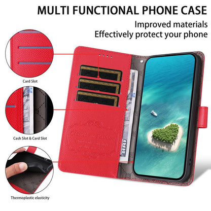For Honor 600 Smart 5G Litchi Texture RFID Blocking 3-Card Wallet Leather Phone Case(Red)