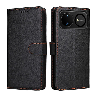 For Huawei nova 16 Litchi Texture RFID Blocking 3-Card Wallet Leather Phone Case(Black)