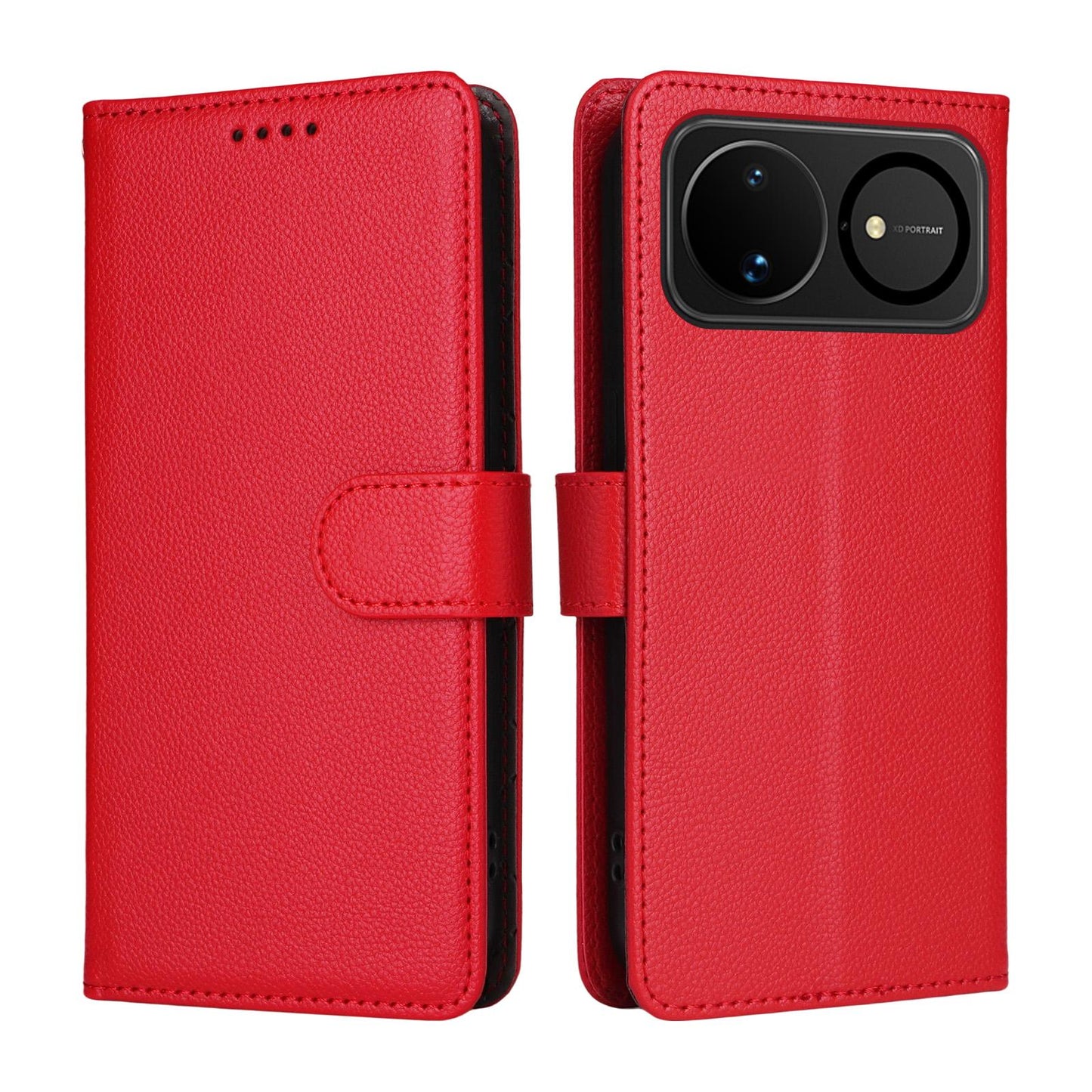 For Huawei nova 16 Litchi Texture RFID Blocking 3-Card Wallet Leather Phone Case(Red)