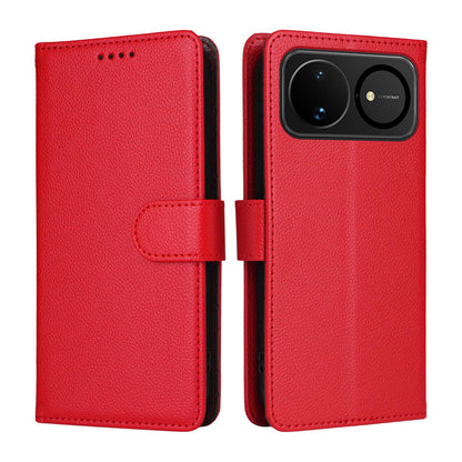 For Huawei nova 16 Litchi Texture RFID Blocking 3-Card Wallet Leather Phone Case(Red)