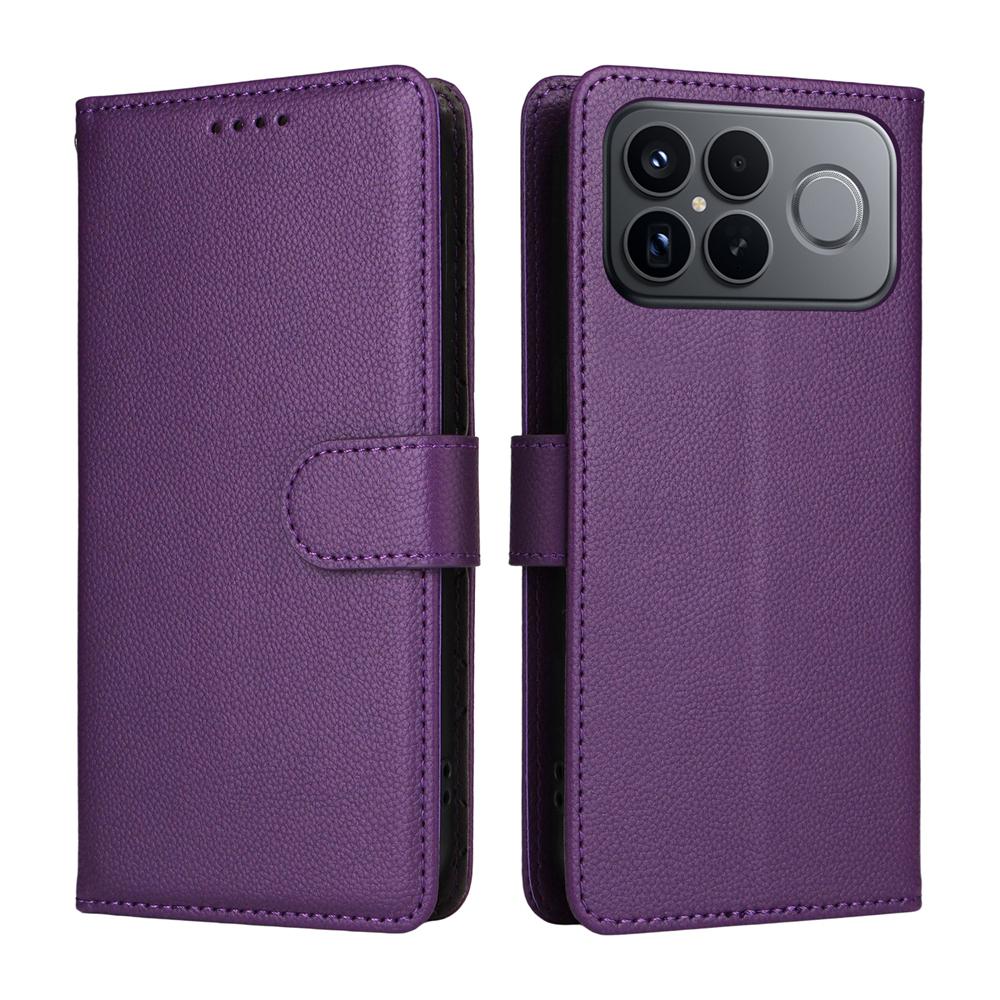 For Redmi K90 Pro Max / Poco F8 Ultra 5G Litchi Texture RFID Blocking 3-Card Wallet Leather Phone Case(Purple)
