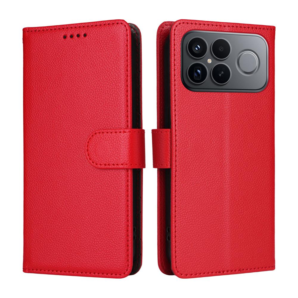 For Redmi K90 Pro Max / Poco F8 Ultra 5G Litchi Texture RFID Blocking 3-Card Wallet Leather Phone Case(Red)