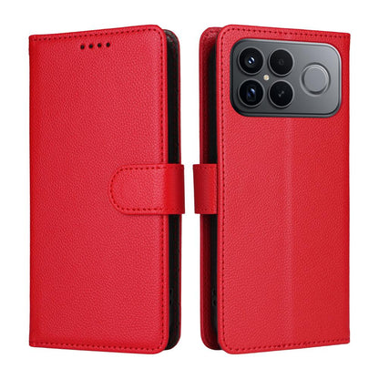 For Redmi K90 Pro Max / Poco F8 Ultra 5G Litchi Texture RFID Blocking 3-Card Wallet Leather Phone Case(Red)