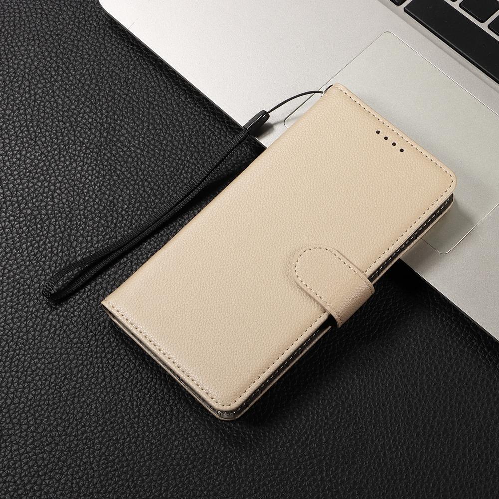 For Redmi Note 17 5G / 4G Global 171mm Litchi Texture RFID Blocking 3-Card Wallet Leather Phone Case(Beige)