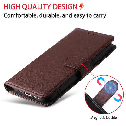 For Redmi Note 17 5G / 4G Global 171mm Litchi Texture RFID Blocking 3-Card Wallet Leather Phone Case(Brown)