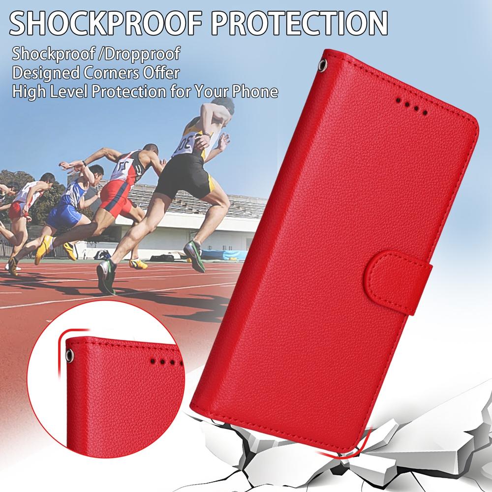 For Redmi Note 17 5G / 4G Global 171mm Litchi Texture RFID Blocking 3-Card Wallet Leather Phone Case(Red)