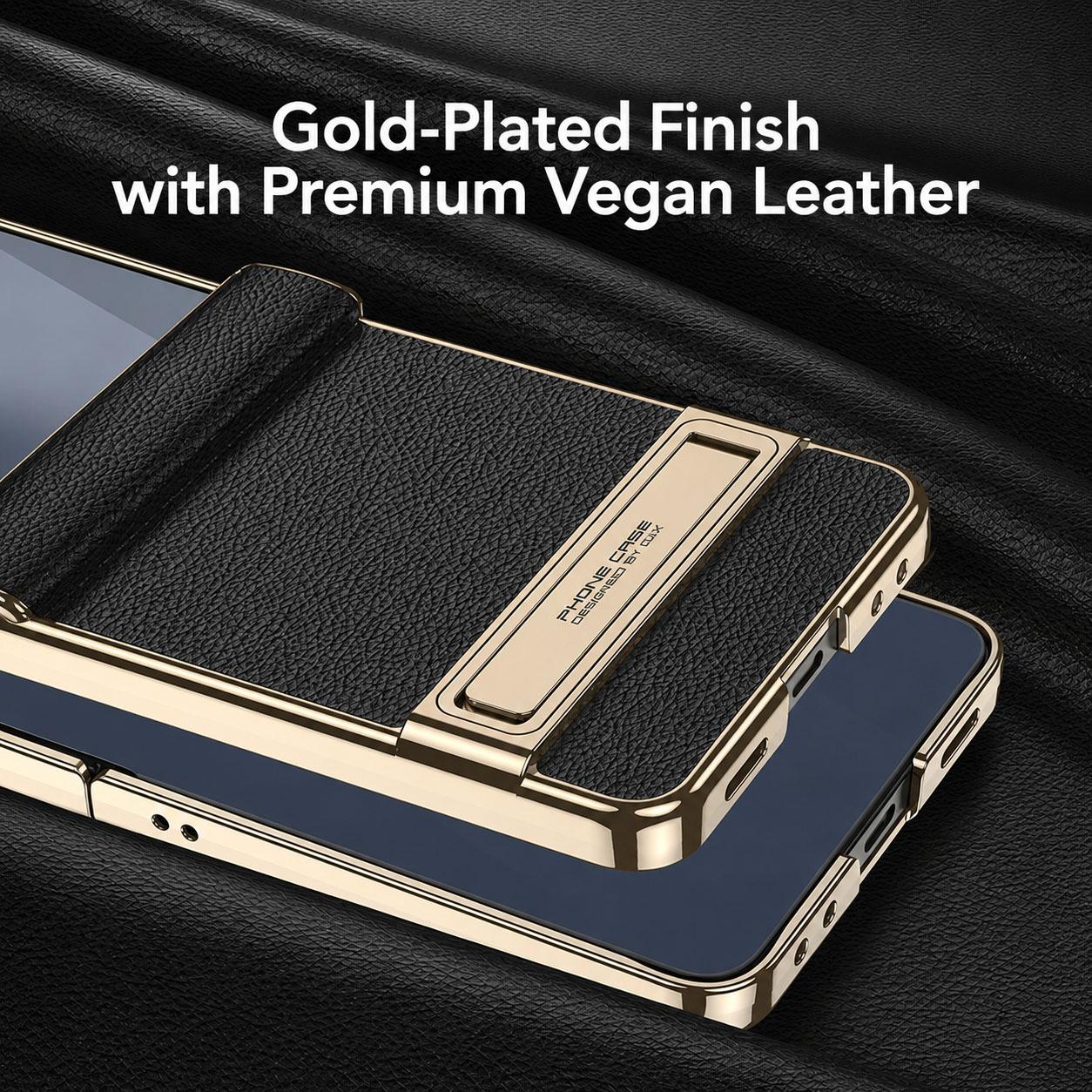 For Galaxy Z Flip8 5G GKK Integrated Triumph Phantom Magnetic Leather Phone Case with Holder(White)