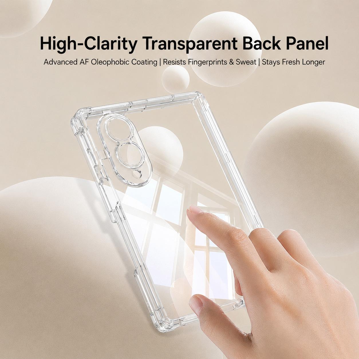 For Galaxy Z Fold8 5G GKK Magnetic Hinge Folding Airbag Full Cover Phone Case(Transparent)