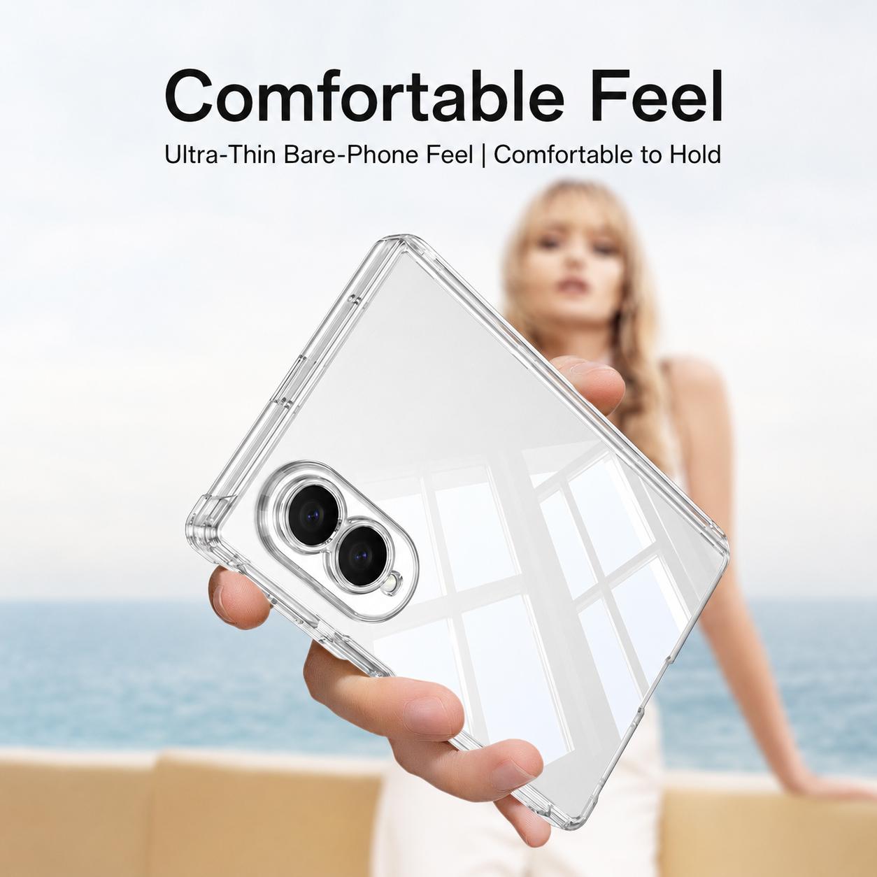 For Galaxy Z Fold8 5G GKK Magnetic Hinge Folding Airbag Full Cover Phone Case(Transparent)