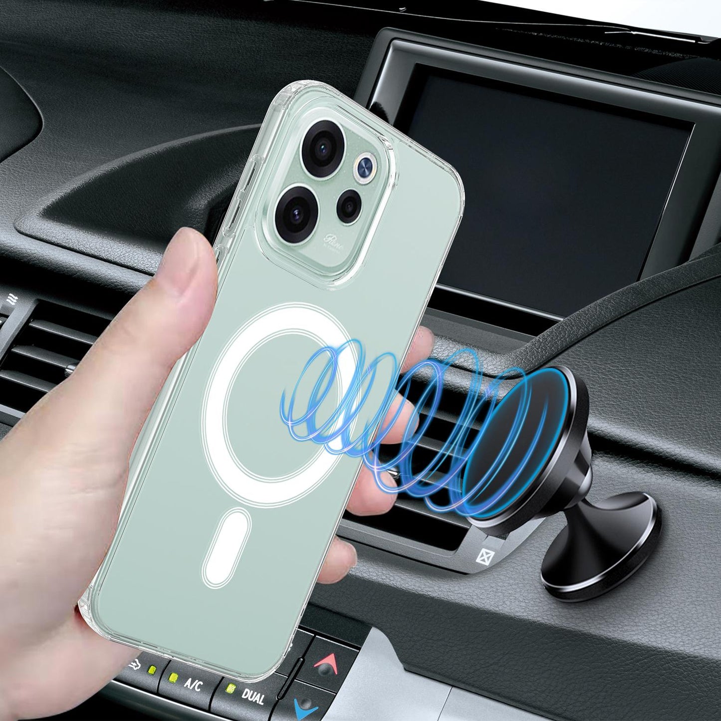 For Honor X6d 5G / 500 Smart 5G Global MagSafe Clear Acrylic PC Hybrid TPU Phone Case(Transparent)