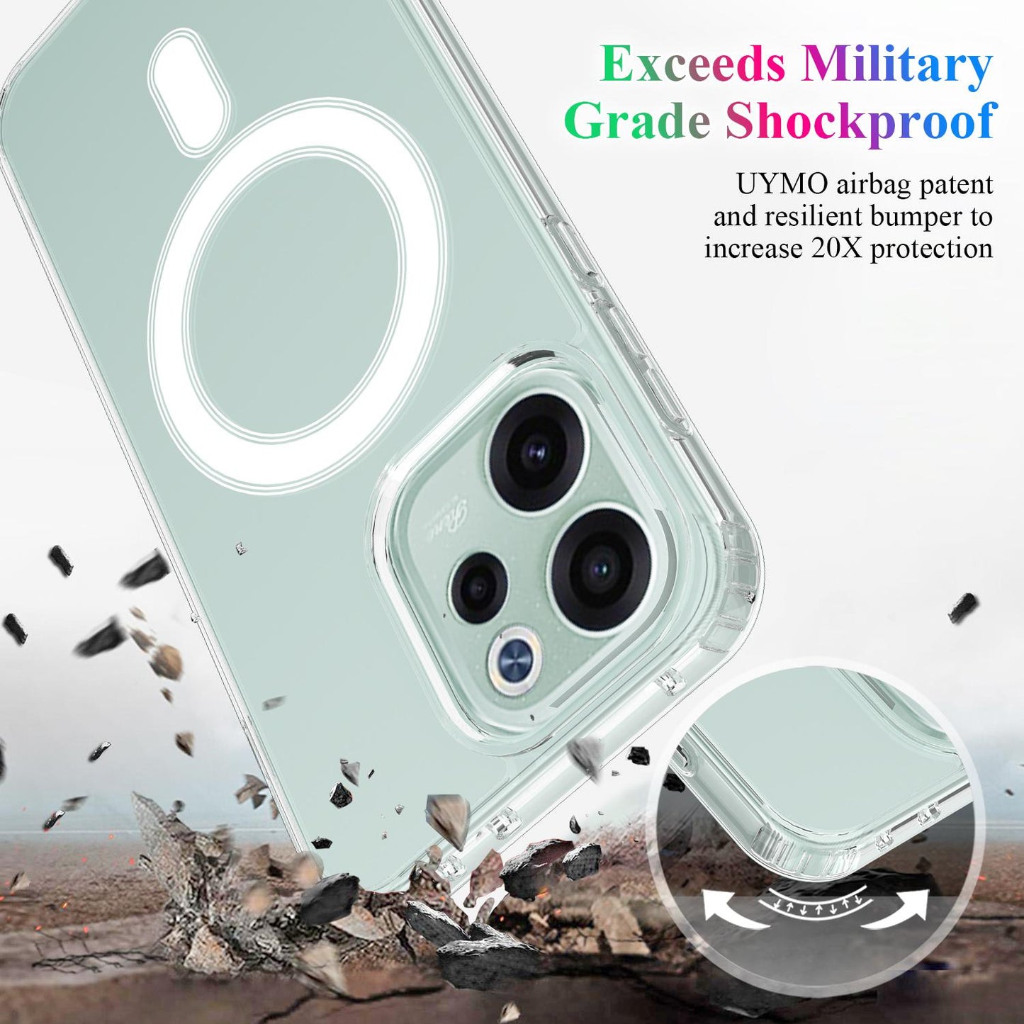 For Honor X6d 5G / 500 Smart 5G Global MagSafe Clear Acrylic PC Hybrid TPU Phone Case(Transparent)