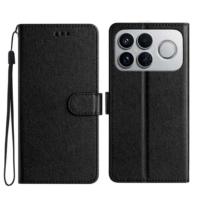 For Redmi K90 Pro Max / Poco F8 Ultra Silk Texture Horizontal Flip Leather Phone Case(Black)