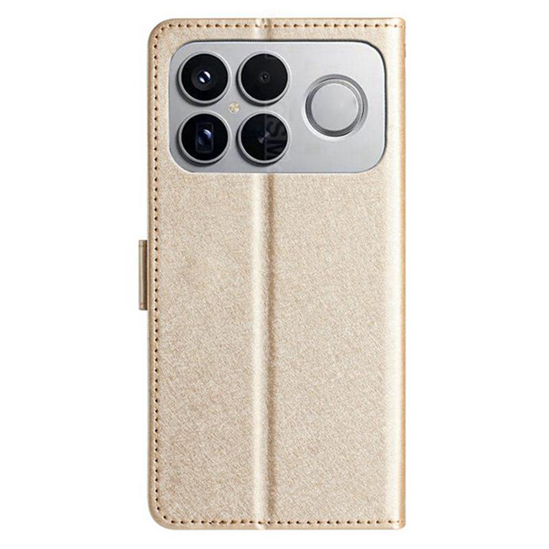 For Redmi K90 Pro Max / Poco F8 Ultra Silk Texture Horizontal Flip Leather Phone Case(Gold)