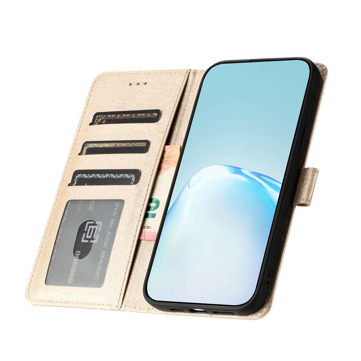 For Redmi K90 Pro Max / Poco F8 Ultra Silk Texture Horizontal Flip Leather Phone Case(Gold)