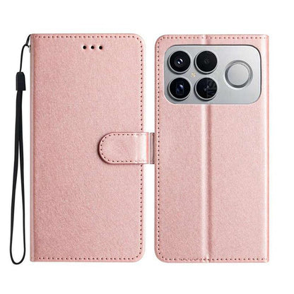 For Redmi K90 Pro Max / Poco F8 Ultra Silk Texture Horizontal Flip Leather Phone Case(Rose Gold)