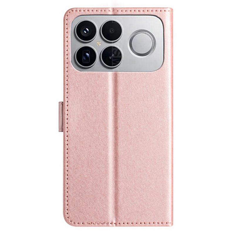 For Redmi K90 Pro Max / Poco F8 Ultra Silk Texture Horizontal Flip Leather Phone Case(Rose Gold)