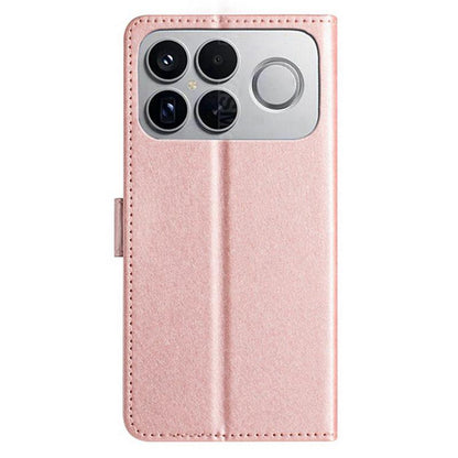For Redmi K90 Pro Max / Poco F8 Ultra Silk Texture Horizontal Flip Leather Phone Case(Rose Gold)