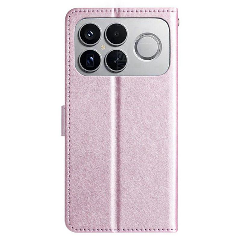 For Redmi K90 Pro Max / Poco F8 Ultra Silk Texture Horizontal Flip Leather Phone Case(Rose Pink)