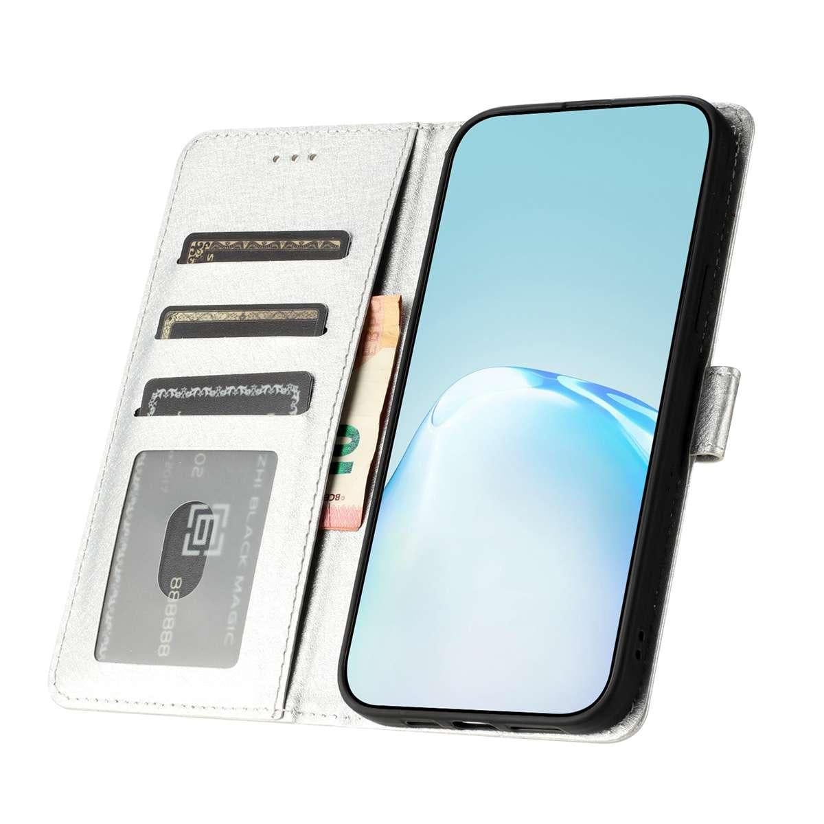 For Redmi K90 Pro Max / Poco F8 Ultra Silk Texture Horizontal Flip Leather Phone Case(Silver)