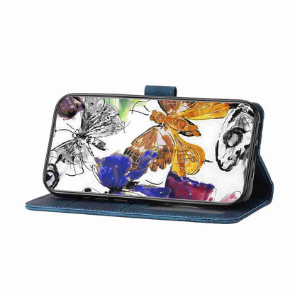 For Redmi K90 Pro Max / Poco F8 Ultra Skin-feel Embossed Butterfly Leather Phone Case(Blue)