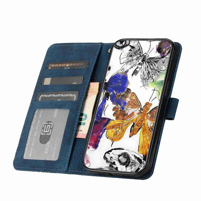 For Redmi K90 Pro Max / Poco F8 Ultra Skin-feel Embossed Butterfly Leather Phone Case(Blue)