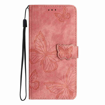 For Redmi K90 Pro Max / Poco F8 Ultra Skin-feel Embossed Butterfly Leather Phone Case(Pink)