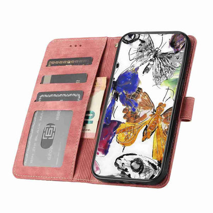 For Redmi K90 Pro Max / Poco F8 Ultra Skin-feel Embossed Butterfly Leather Phone Case(Pink)