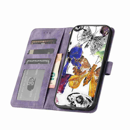 For Redmi K90 Pro Max / Poco F8 Ultra Skin-feel Embossed Butterfly Leather Phone Case(Purple)