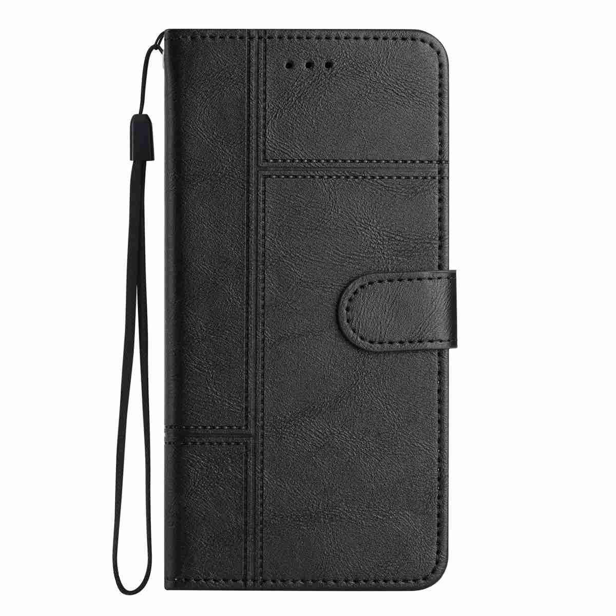 For Redmi K90 Pro Max / Poco F8 Ultra Cowhide Texture Stitching Leather Phone Case(Black)