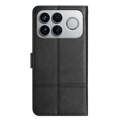 For Redmi K90 Pro Max / Poco F8 Ultra Cowhide Texture Stitching Leather Phone Case(Black)