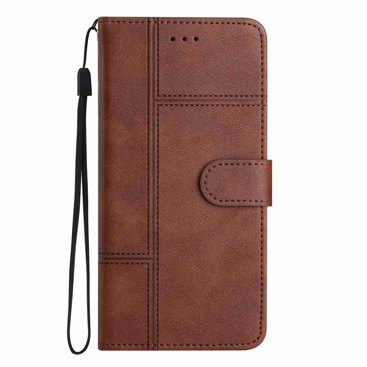 For Redmi K90 Pro Max / Poco F8 Ultra Cowhide Texture Stitching Leather Phone Case(Coffee)