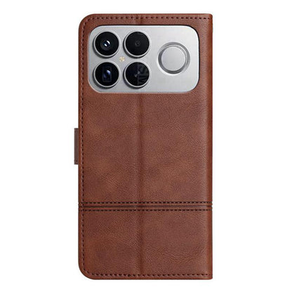 For Redmi K90 Pro Max / Poco F8 Ultra Cowhide Texture Stitching Leather Phone Case(Coffee)