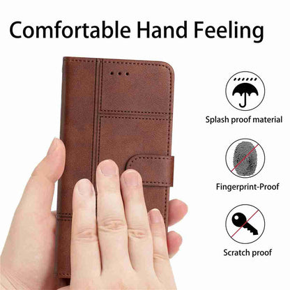For Redmi K90 Pro Max / Poco F8 Ultra Cowhide Texture Stitching Leather Phone Case(Coffee)