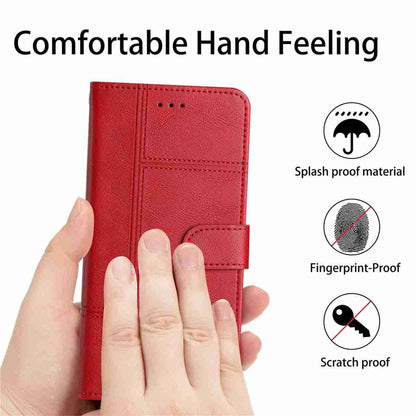 For Redmi K90 Pro Max / Poco F8 Ultra Cowhide Texture Stitching Leather Phone Case(Red)