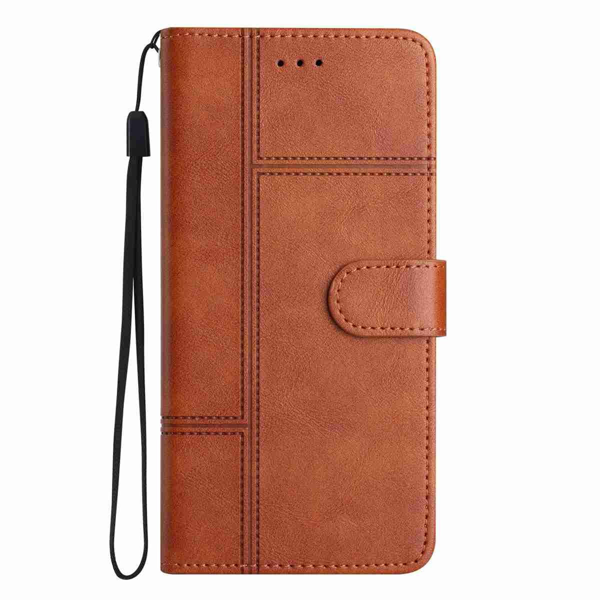 For Redmi K90 Pro Max / Poco F8 Ultra Cowhide Texture Stitching Leather Phone Case(Brown)