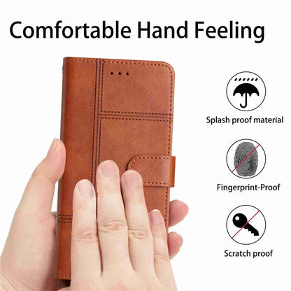 For Redmi K90 Pro Max / Poco F8 Ultra Cowhide Texture Stitching Leather Phone Case(Brown)