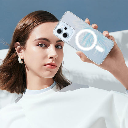 For OPPO Reno14 5G Global / Reno14 F 5G MagSafe Clear Acrylic PC Hybrid TPU Phone Case - Transparent - EDA008575802A