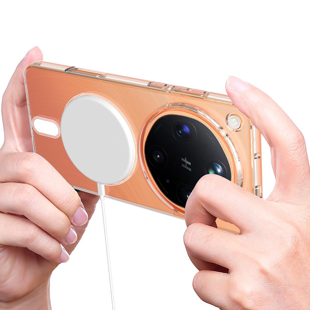 For OPPO Find X8 Ultra 5G MagSafe Clear Acrylic PC Hybrid TPU Phone Case - Transparent - EDA008575805A