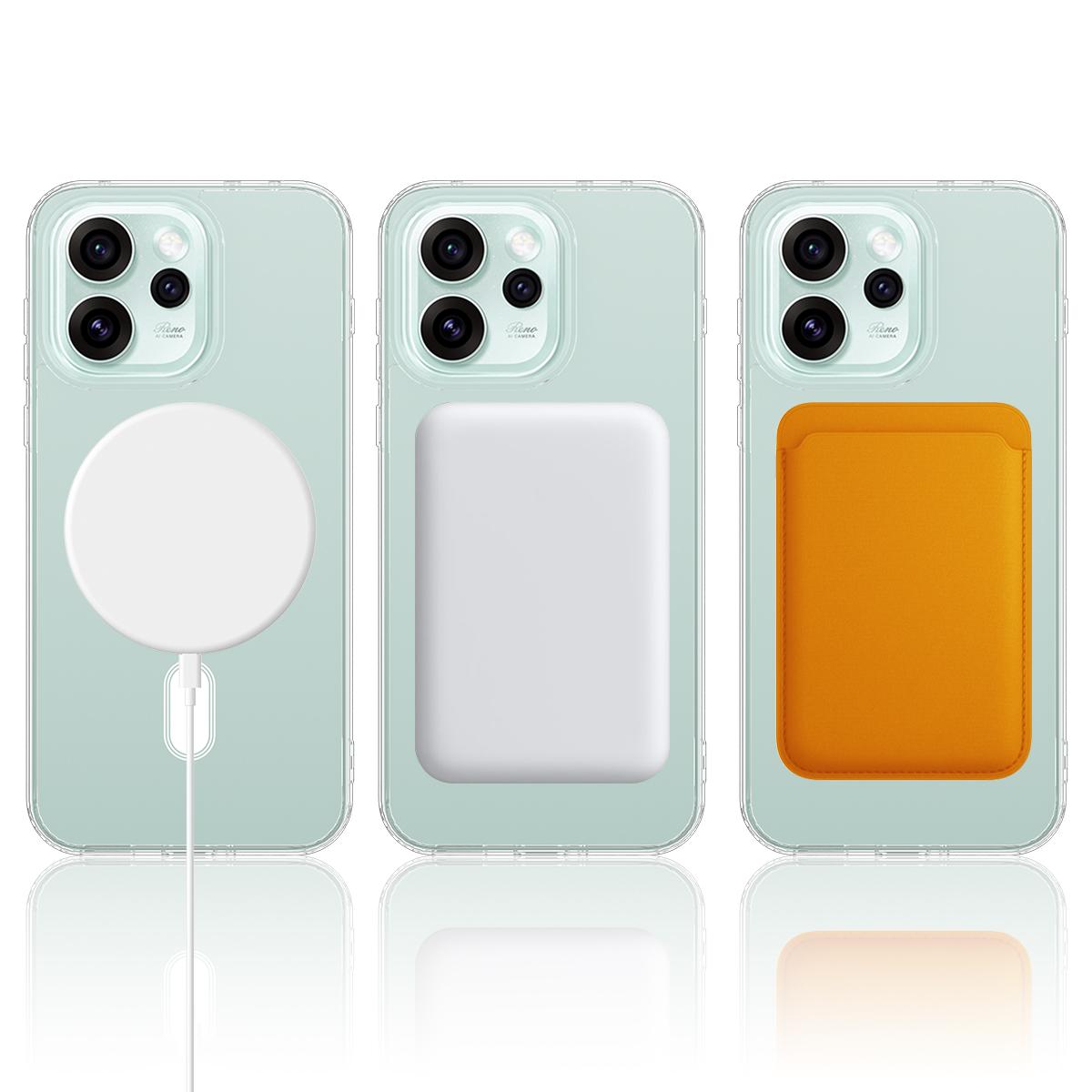 For OPPO Reno15 Pro Max 5G Global MagSafe Clear Acrylic PC Hybrid TPU Phone Case - Transparent - EDA008575808A