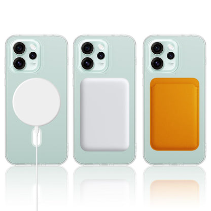 For OPPO Reno15 Pro Max 5G Global MagSafe Clear Acrylic PC Hybrid TPU Phone Case - Transparent - EDA008575808A