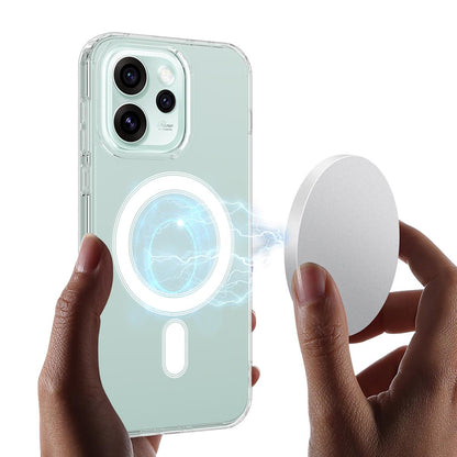 For OPPO Reno15 Pro Max 5G Global MagSafe Clear Acrylic PC Hybrid TPU Phone Case - Transparent - EDA008575808A