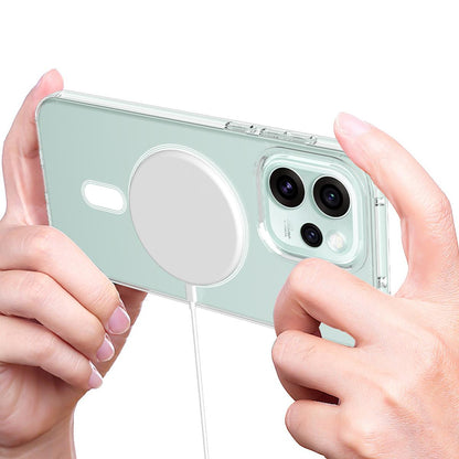 For OPPO Reno15 Pro Max 5G Global MagSafe Clear Acrylic PC Hybrid TPU Phone Case - Transparent - EDA008575808A