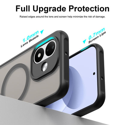 For Redmi Note 17 4G Global 169.7mm Fan Dun Series TPU Hybrid PC Frosted Magsafe Phone Case - Black - EDA008596103A