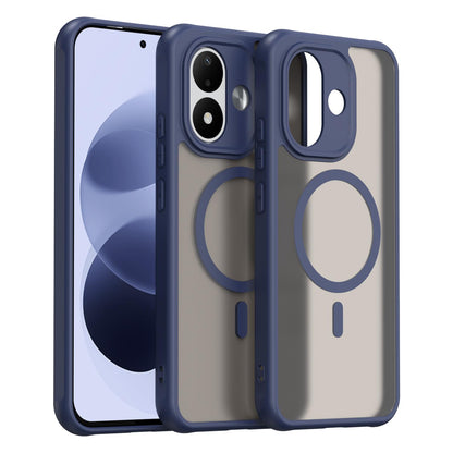 For Redmi Note 17 4G Global 169.7mm Fan Dun Series TPU Hybrid PC Frosted Magsafe Phone Case - Blue - EDA008596103B